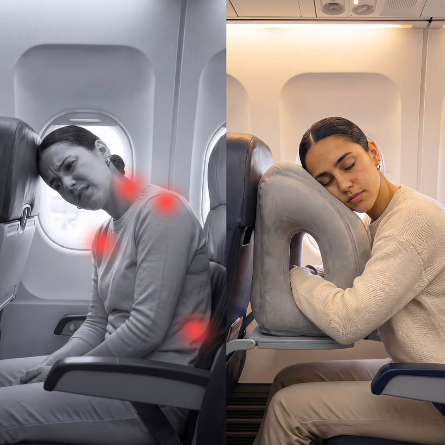 Antes y después: dormir sentado frente a dormir con Sleepfy